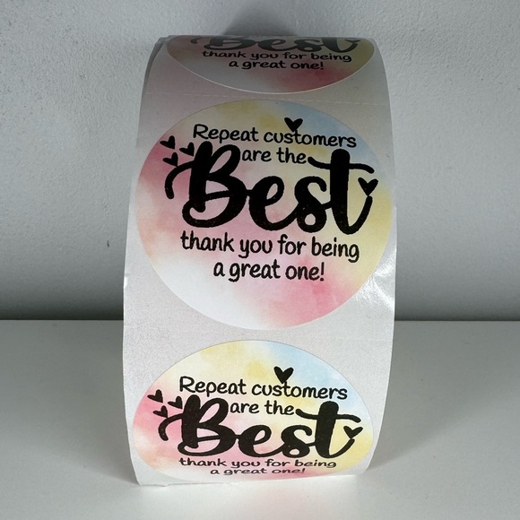 Repeat Customers Arethe Best!" stickers 100pcs| shipping supplies new - Picture 12 of 13
